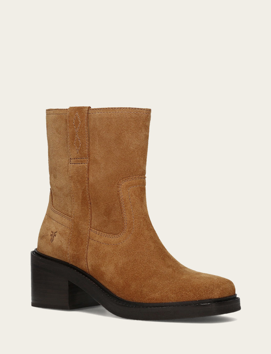 Toffee Booties Frye Women's Toffee Kate Short Inside Zip Boot
