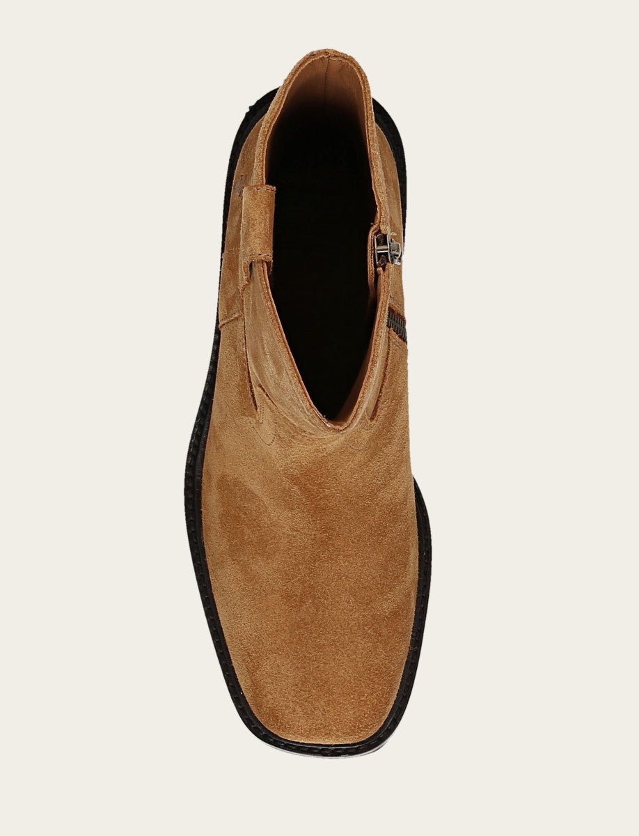 Toffee Booties Frye Women's Toffee Kate Short Inside Zip Boot