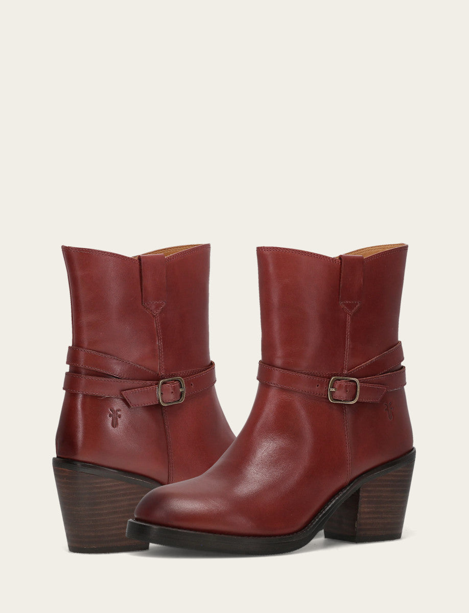 Cranberry Booties Frye Women's Cranberry Rylee Belted Inside Zip Boot