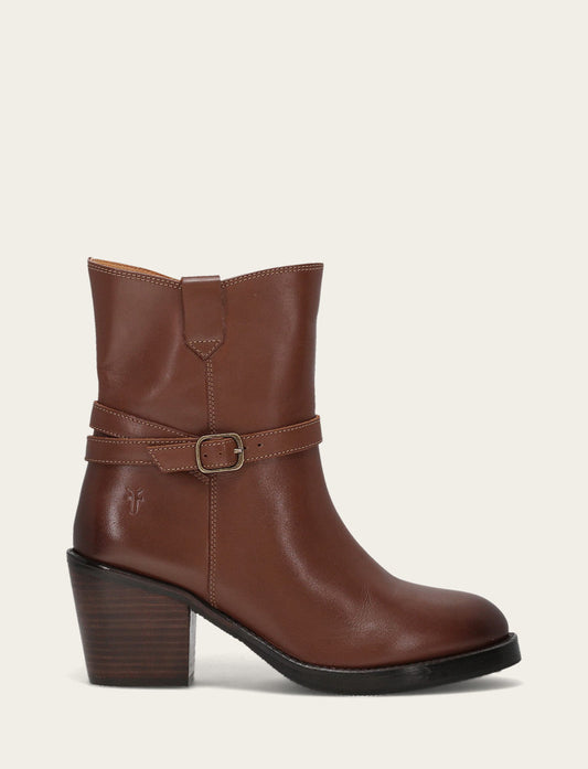 Walnut Booties Frye Women's Walnut Rylee Belted Inside Zip Boot