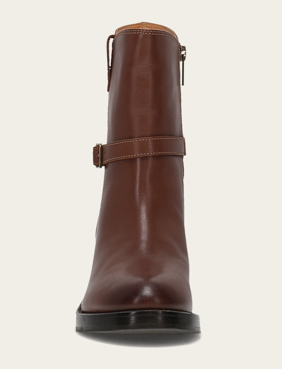 Walnut Booties Frye Women's Walnut Rylee Belted Inside Zip Boot