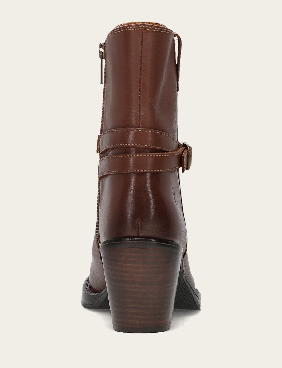 Walnut Booties Frye Women's Walnut Rylee Belted Inside Zip Boot