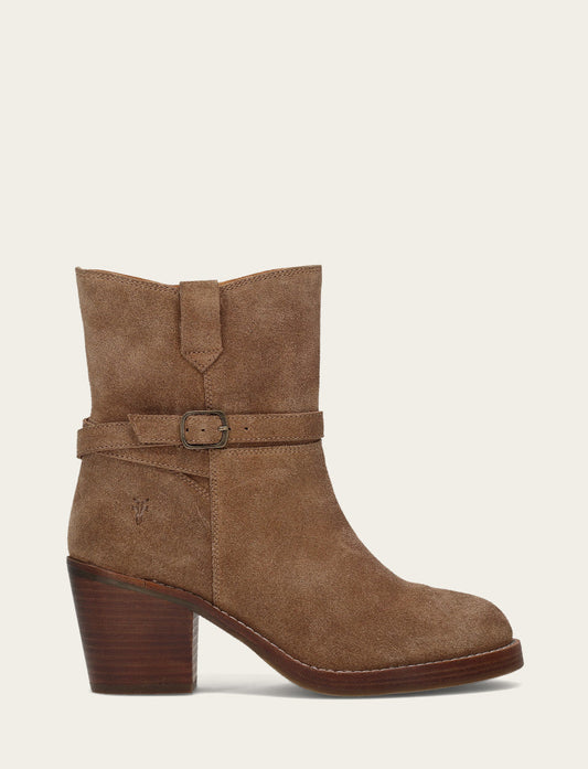 Mushroom Booties Frye Women's Mushroom Rylee Belted Inside Zip Boot