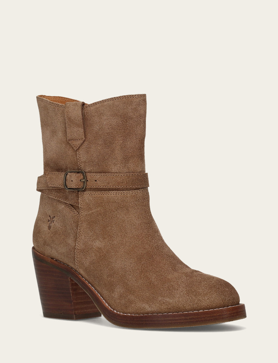 Mushroom Booties Frye Women's Mushroom Rylee Belted Inside Zip Boot