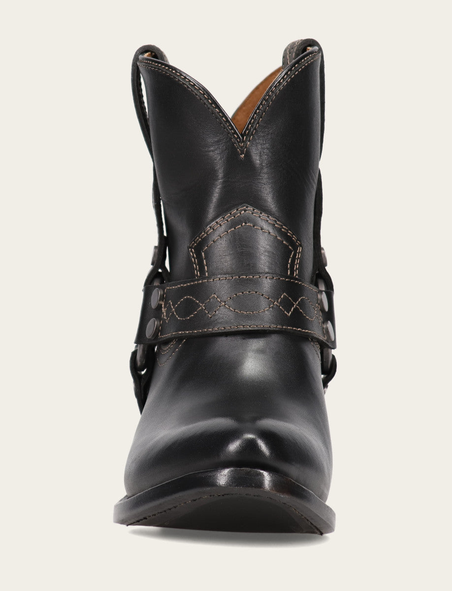 Black Booties Frye Women's Black Billy Short Harness Booties