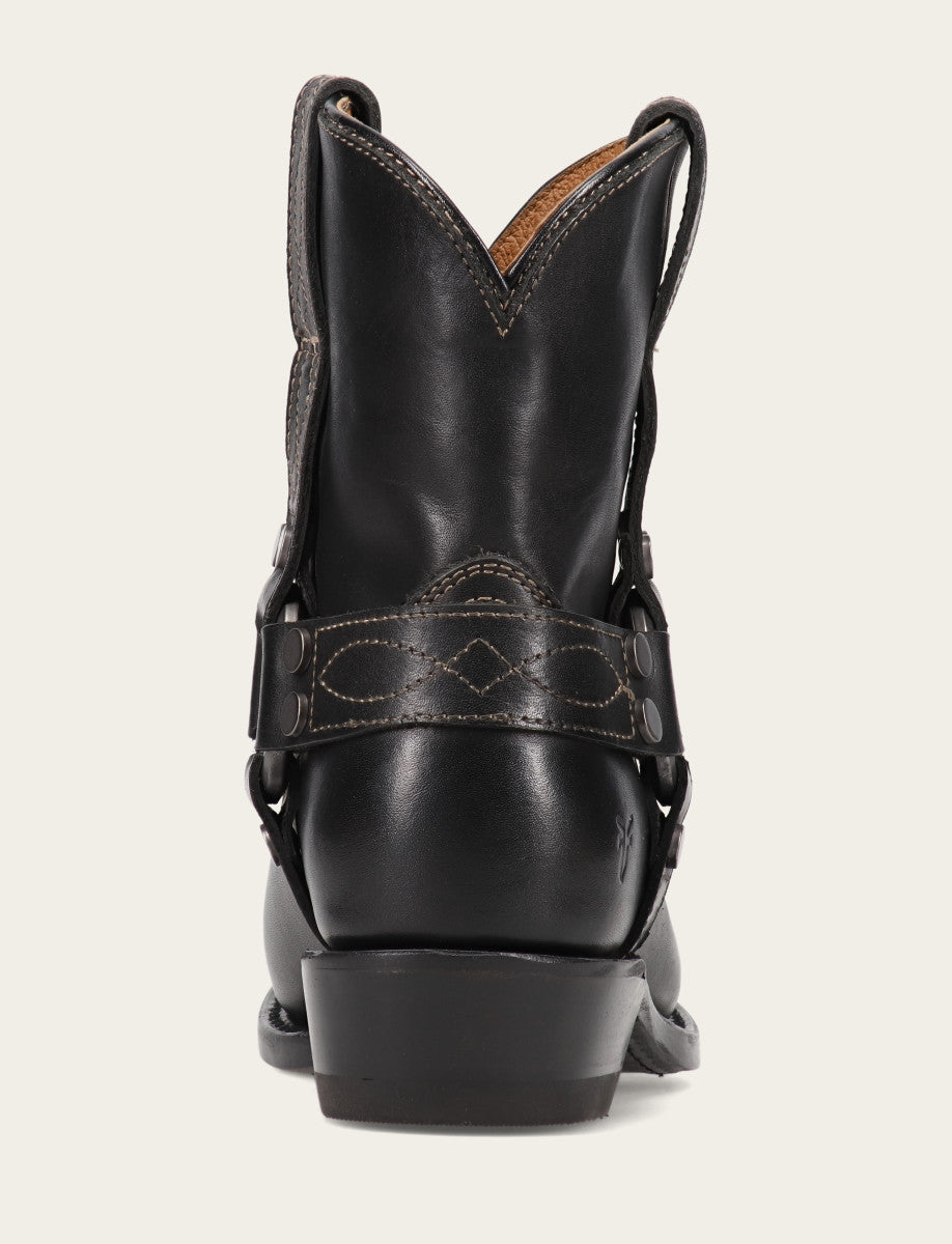 Black Booties Frye Women's Black Billy Short Harness Booties