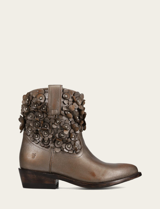 Metallic Stone Booties Frye Women's Metallic Stone Billy Flower Boot
