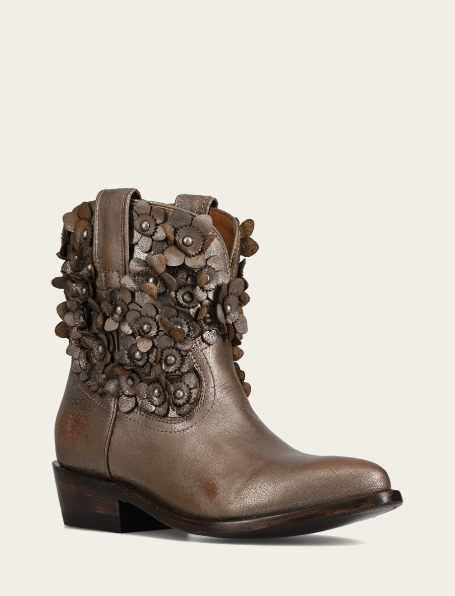 Metallic Stone Booties Frye Women's Metallic Stone Billy Flower Boot