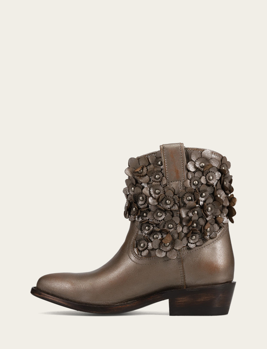 Metallic Stone Booties Frye Women's Metallic Stone Billy Flower Boot