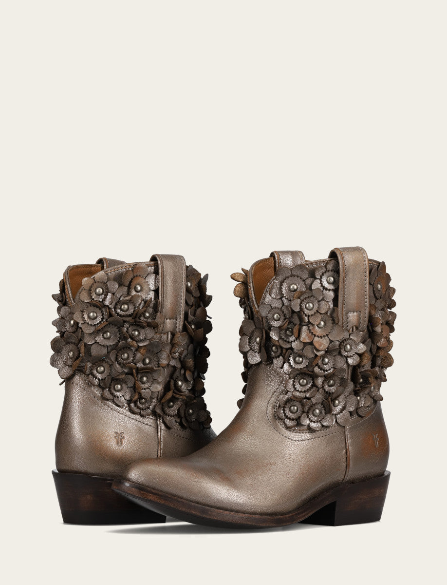 Metallic Stone Booties Frye Women's Metallic Stone Billy Flower Boot