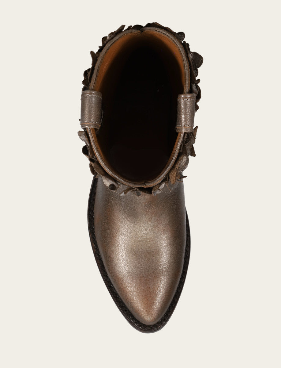 Metallic Stone Booties Frye Women's Metallic Stone Billy Flower Boot