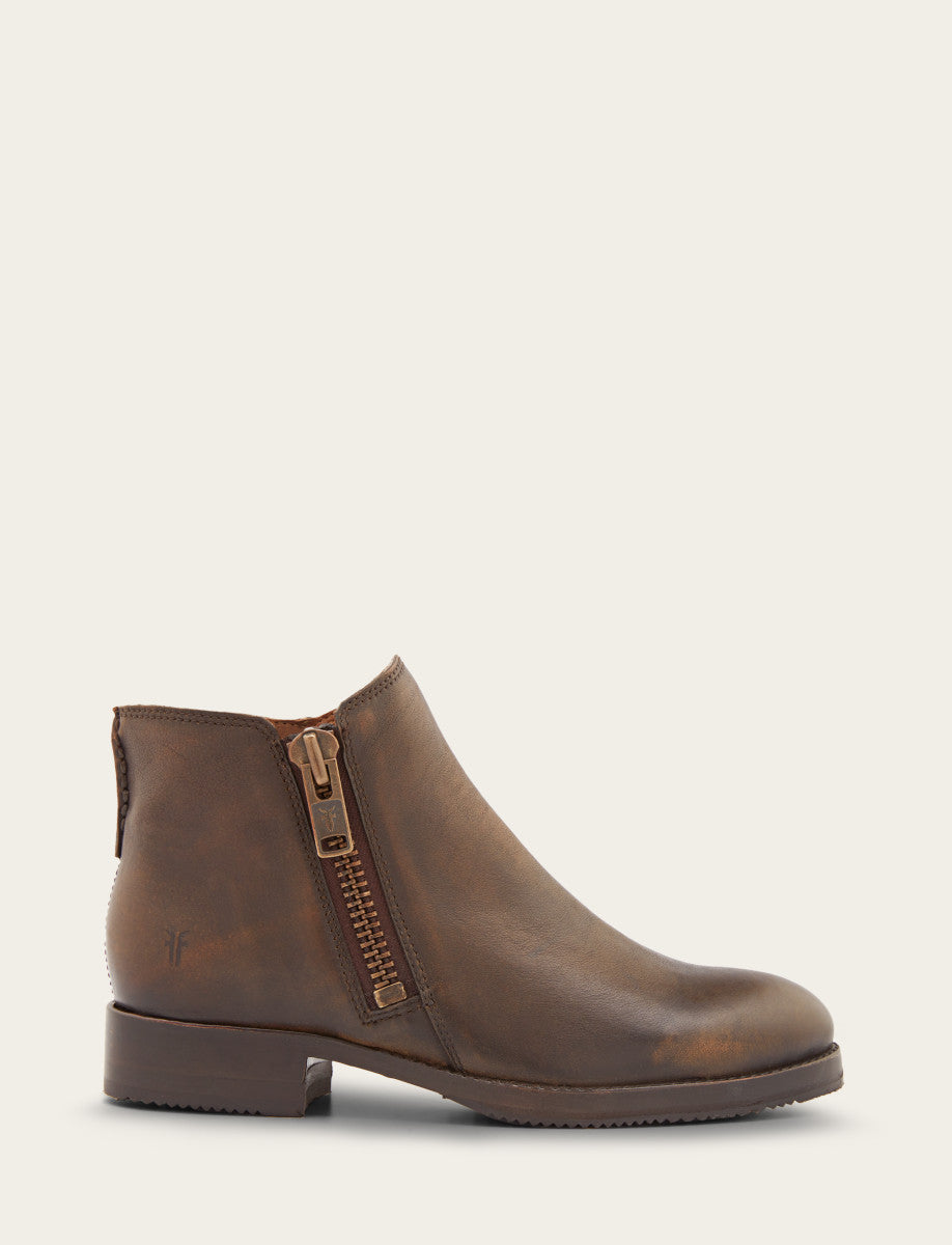 Dark Brown Booties Frye Women's Dark Brown Madison Moto Shooties