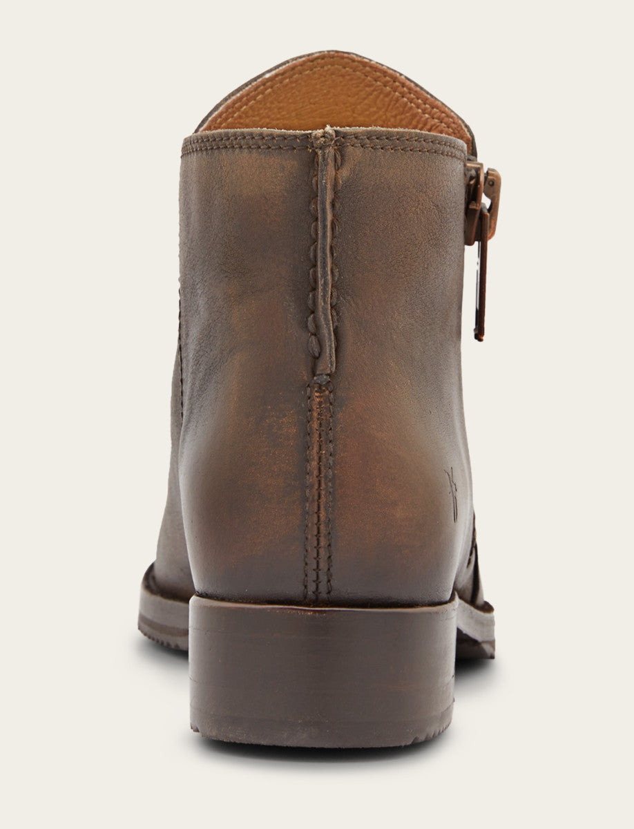 Dark Brown Booties Frye Women's Dark Brown Madison Moto Shooties