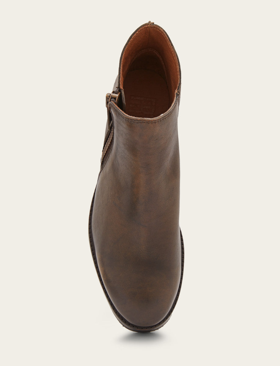 Dark Brown Booties Frye Women's Dark Brown Madison Moto Shooties