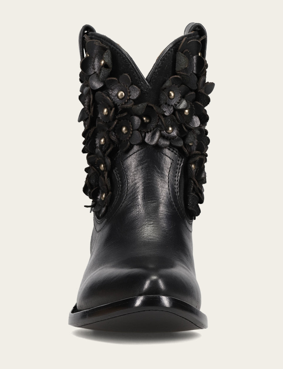 Black Booties Frye Women's Black Billy Flower Boot
