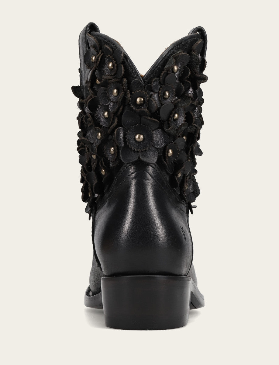 Black Booties Frye Women's Black Billy Flower Boot