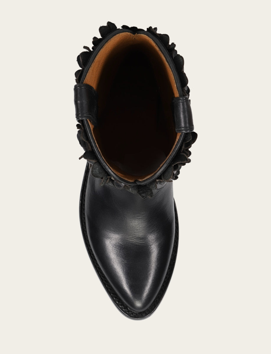 Black Booties Frye Women's Black Billy Flower Boot