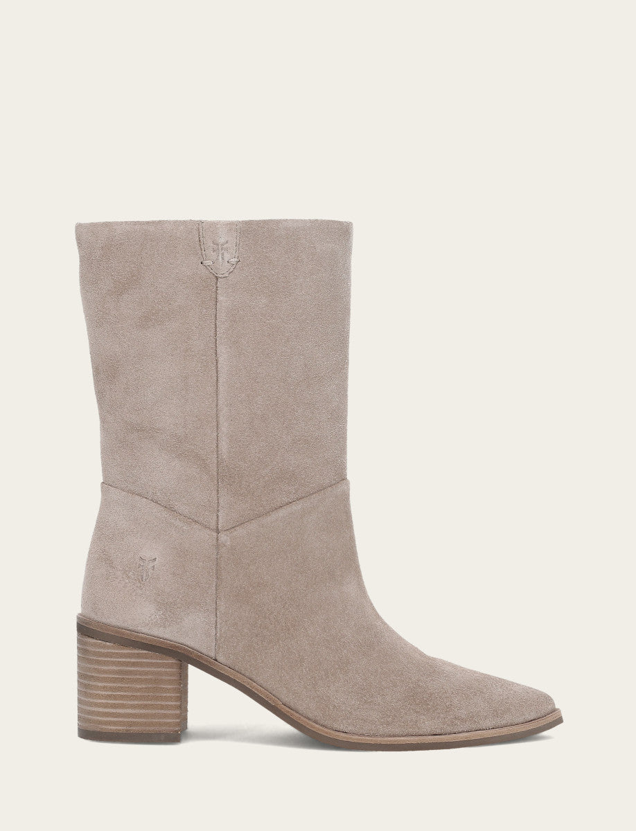 Taupe Booties Frye Women's Taupe Sadie Softy Mid Booties