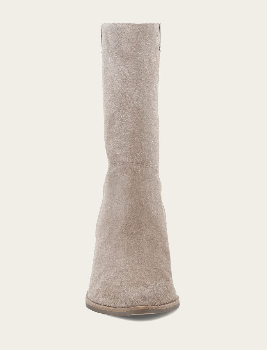 Taupe Booties Frye Women's Taupe Sadie Softy Mid Booties