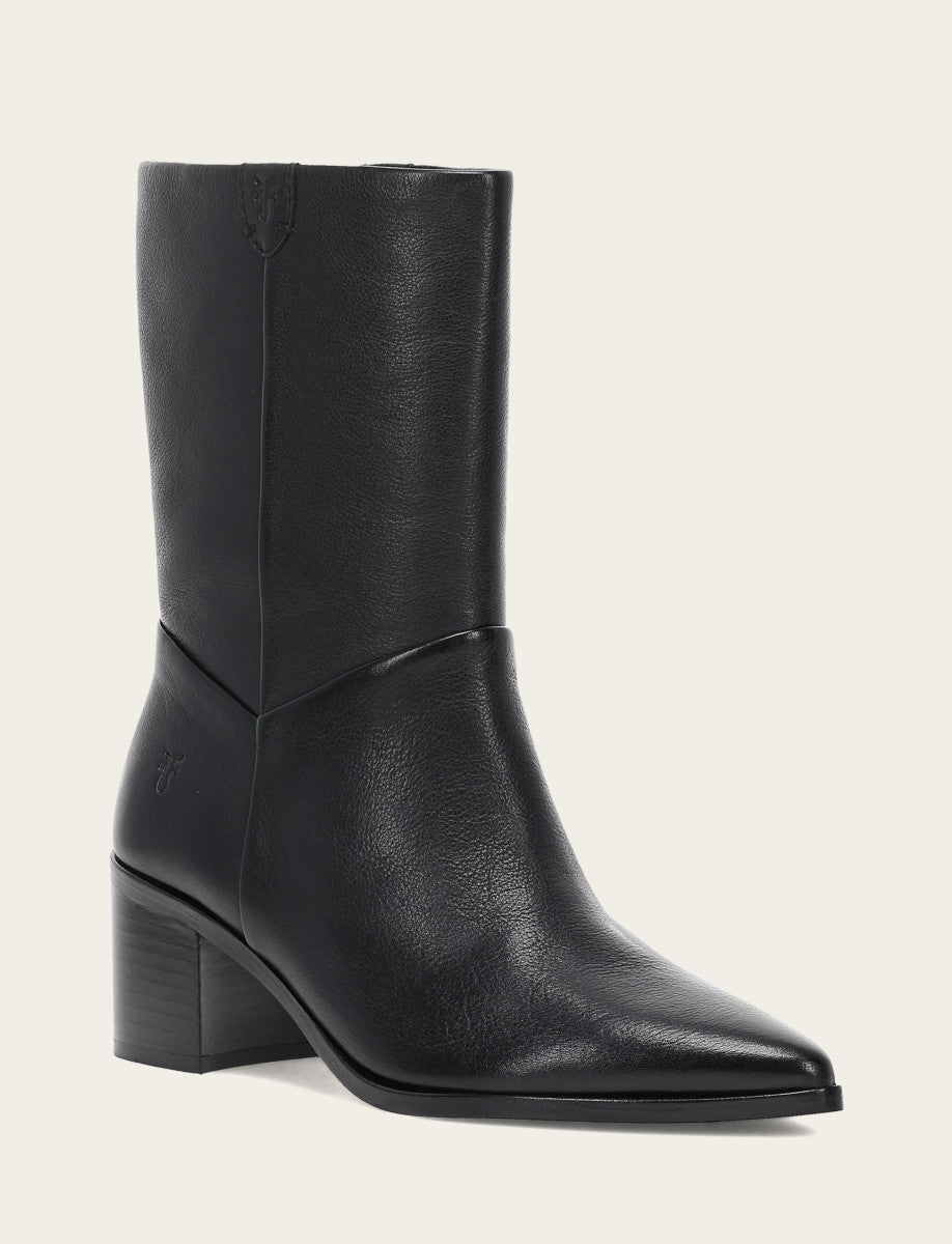 Black Booties Frye Women's Black Sadie Softy Mid Booties