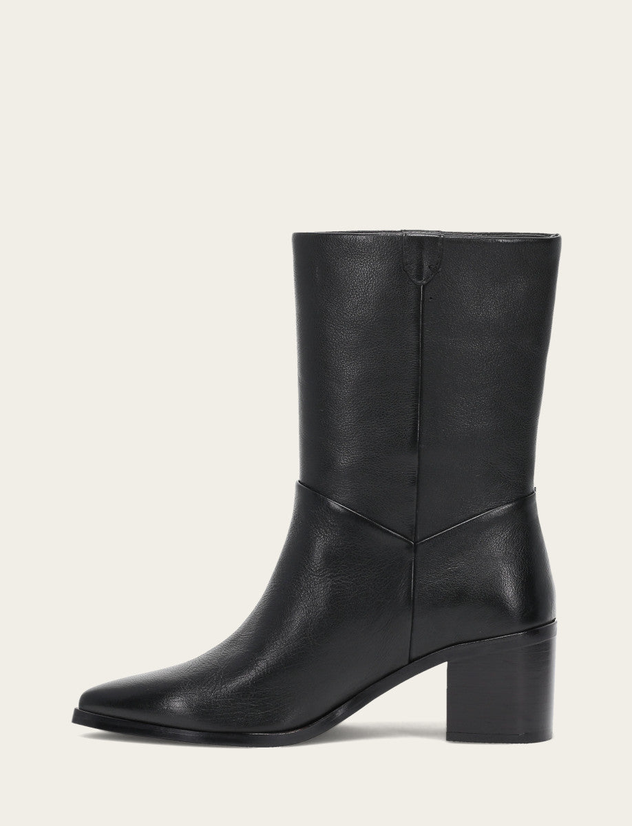 Black Booties Frye Women's Black Sadie Softy Mid Booties