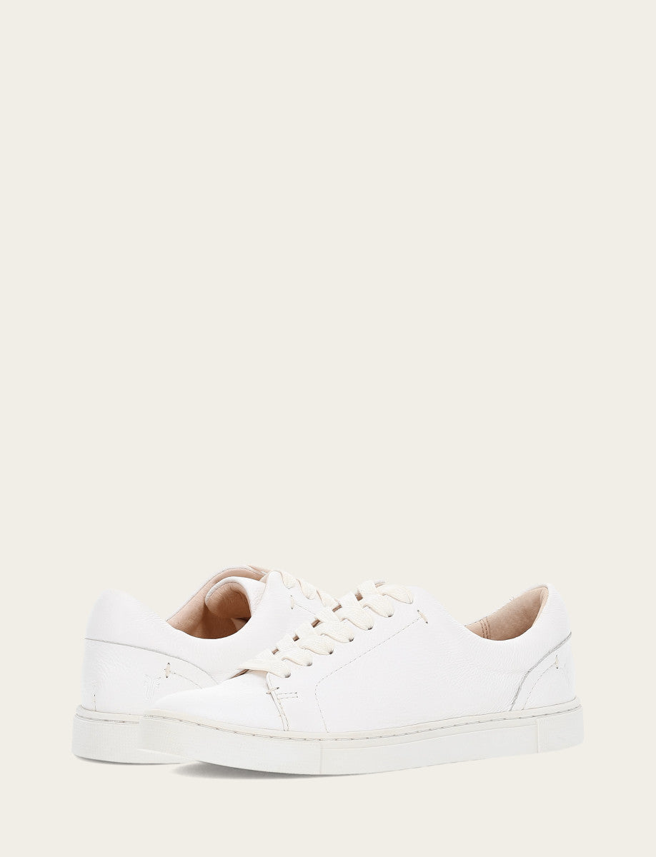 White Sneakers Frye Women's White Ivy Low Lace Sneakers