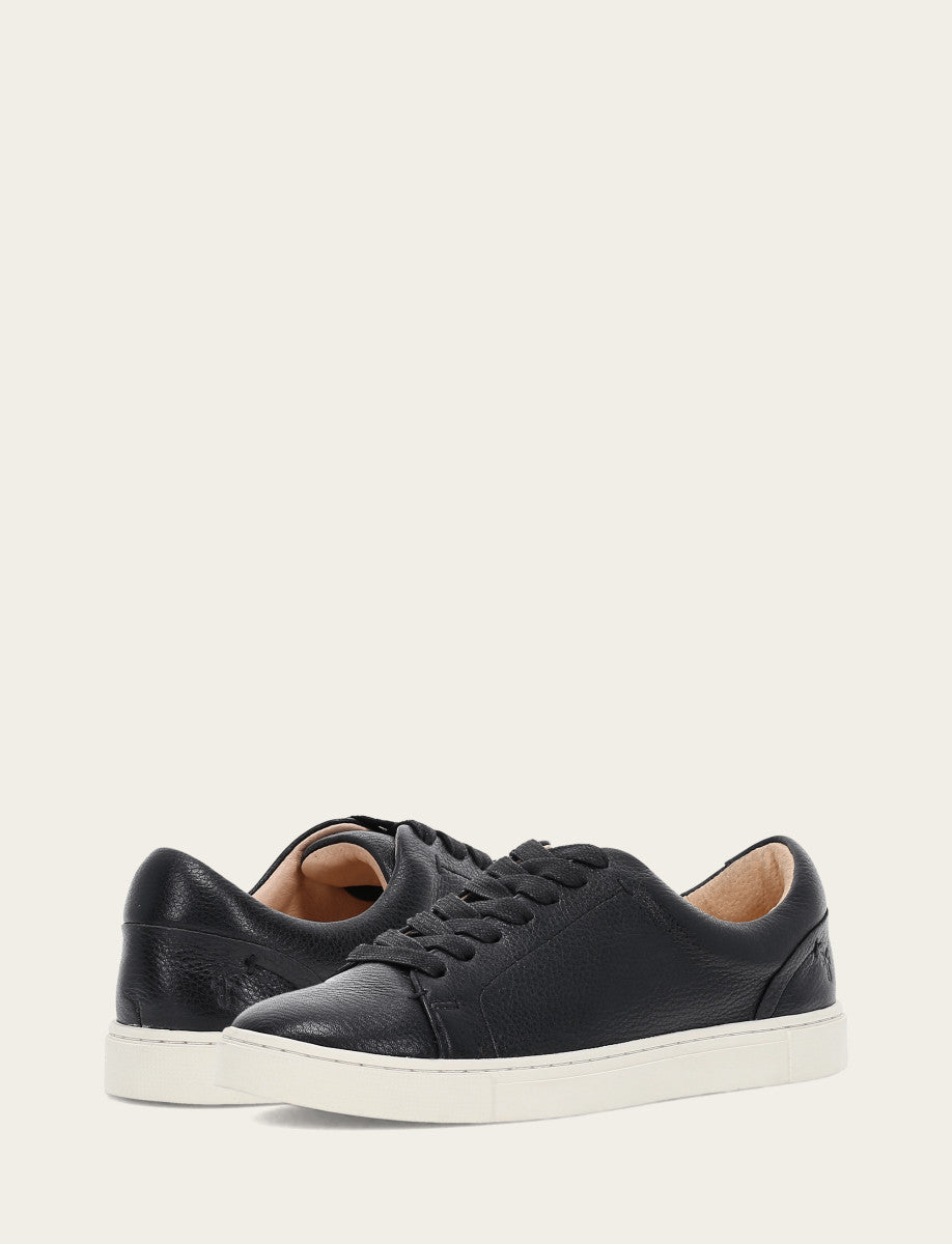 Black Sneakers Frye Women's Black Ivy Low Lace Sneakers