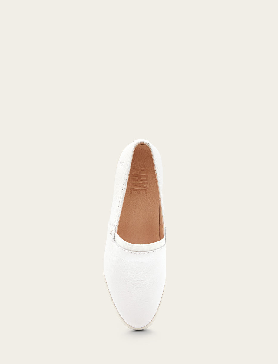 White Sneakers Frye Women's White Melanie Slip On Sneakers