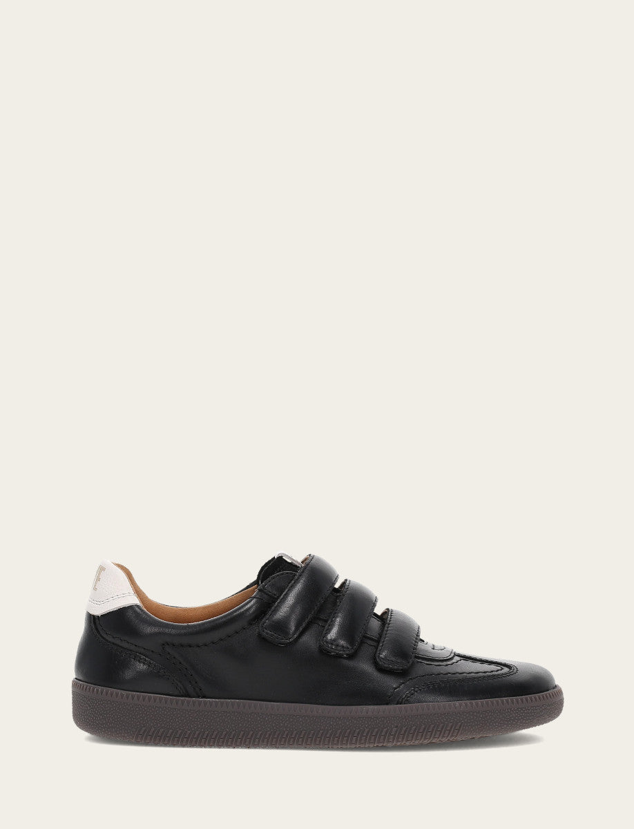 Black Sneakers Frye Women's Black Milly 3 Strap Sneakers