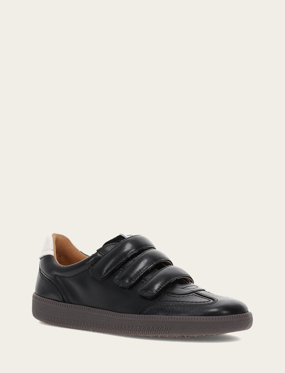 Black Sneakers Frye Women's Black Milly 3 Strap Sneakers