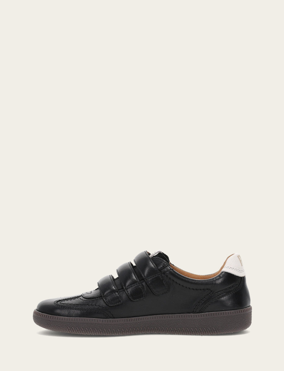 Black Sneakers Frye Women's Black Milly 3 Strap Sneakers