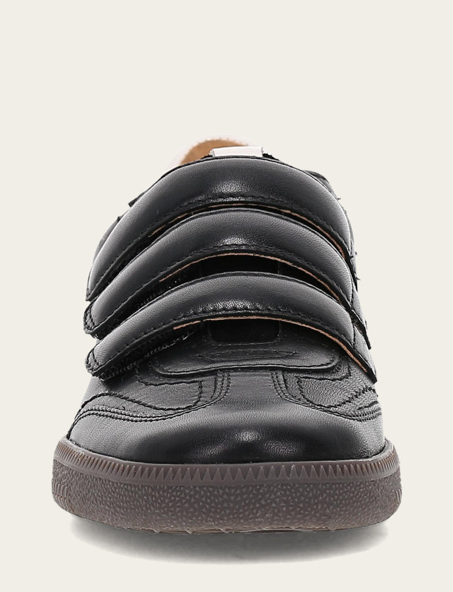 Black Sneakers Frye Women's Black Milly 3 Strap Sneakers