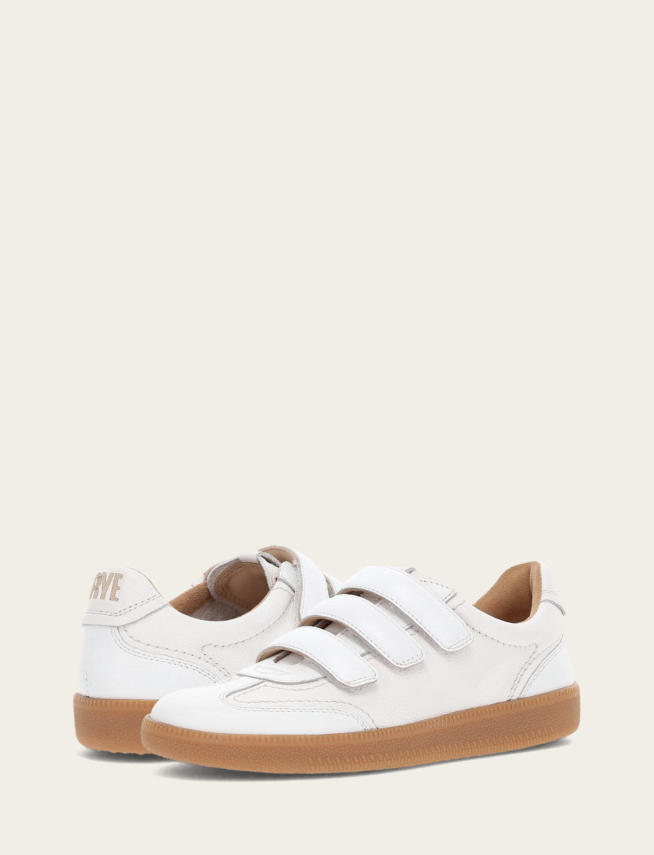 White Sneakers Frye Women's White Milly 3 Strap Sneakers