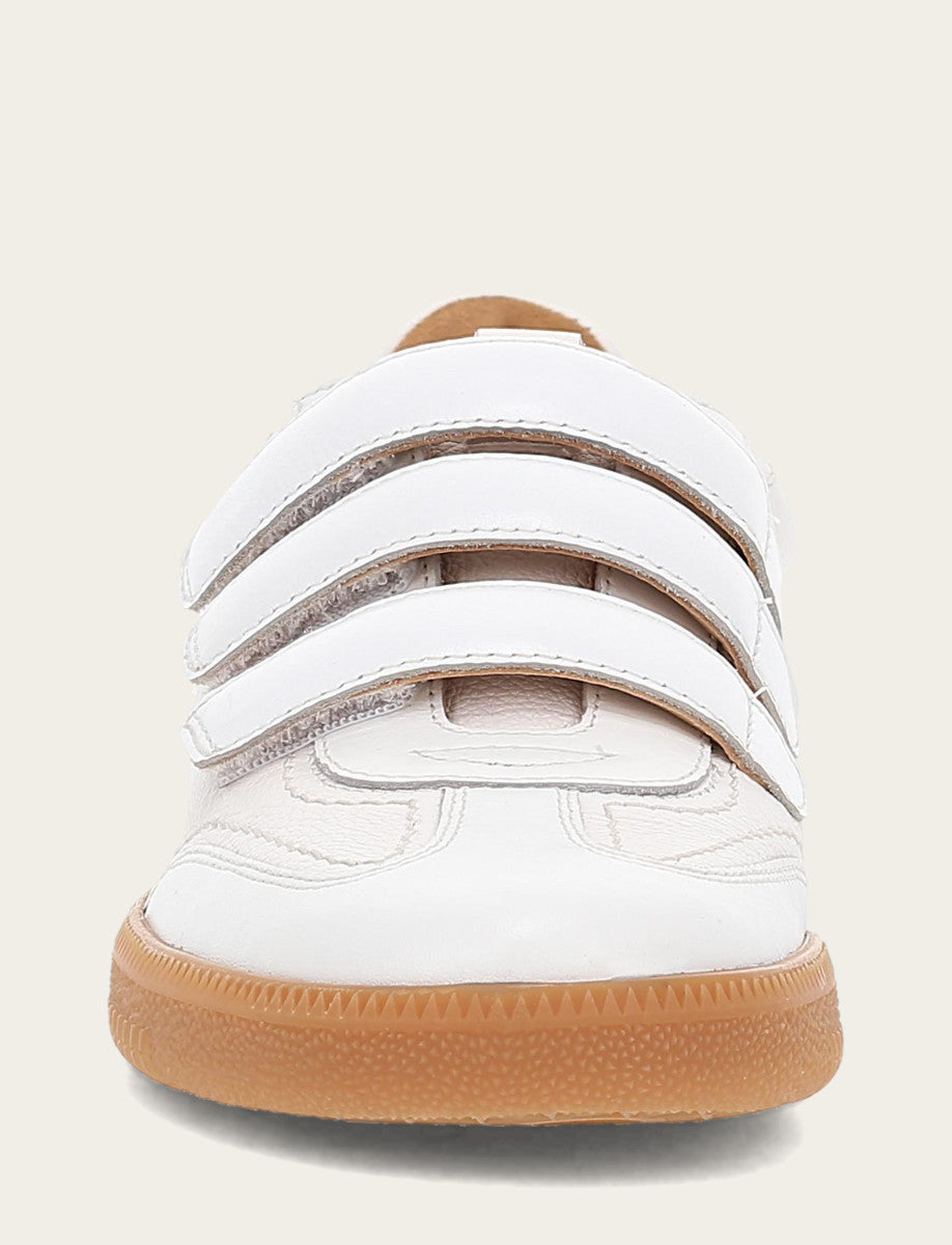 White Sneakers Frye Women's White Milly 3 Strap Sneakers