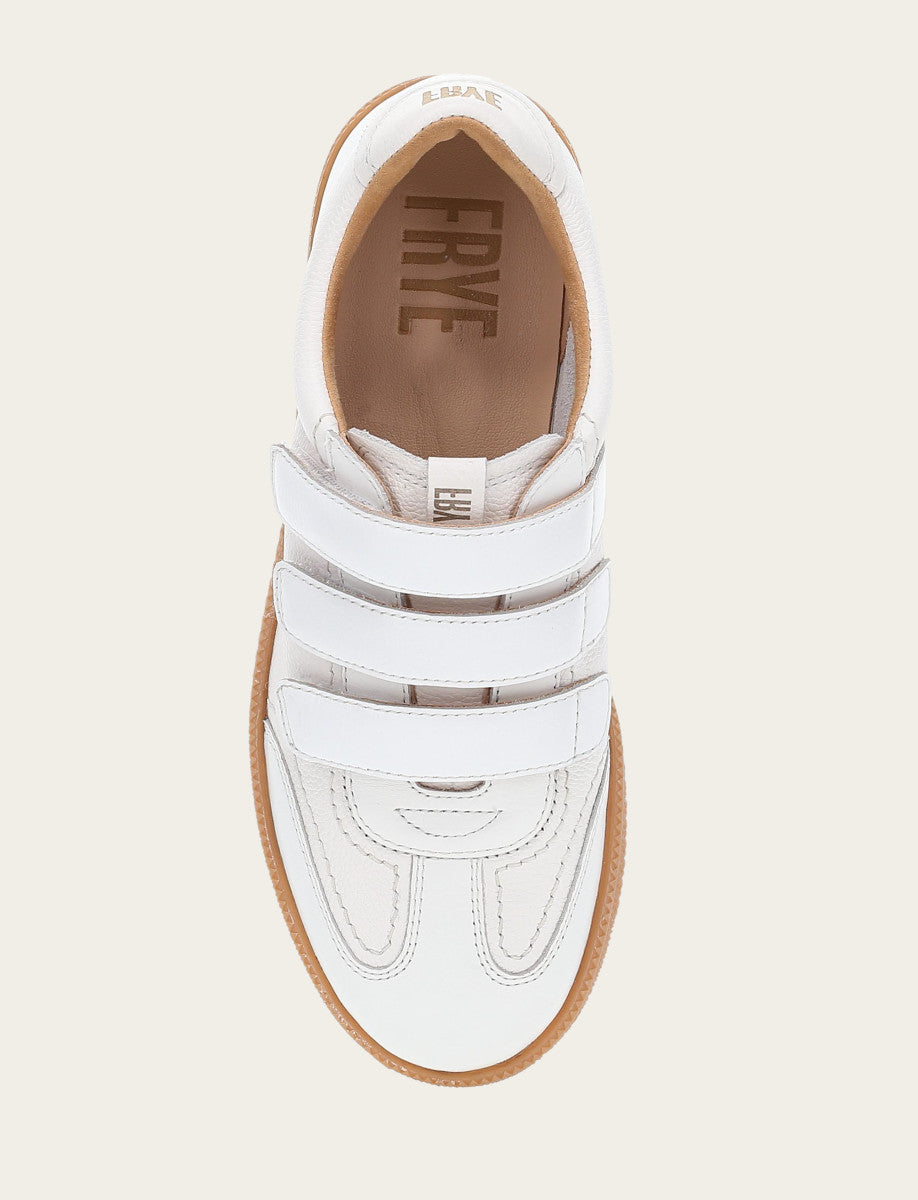 White Sneakers Frye Women's White Milly 3 Strap Sneakers