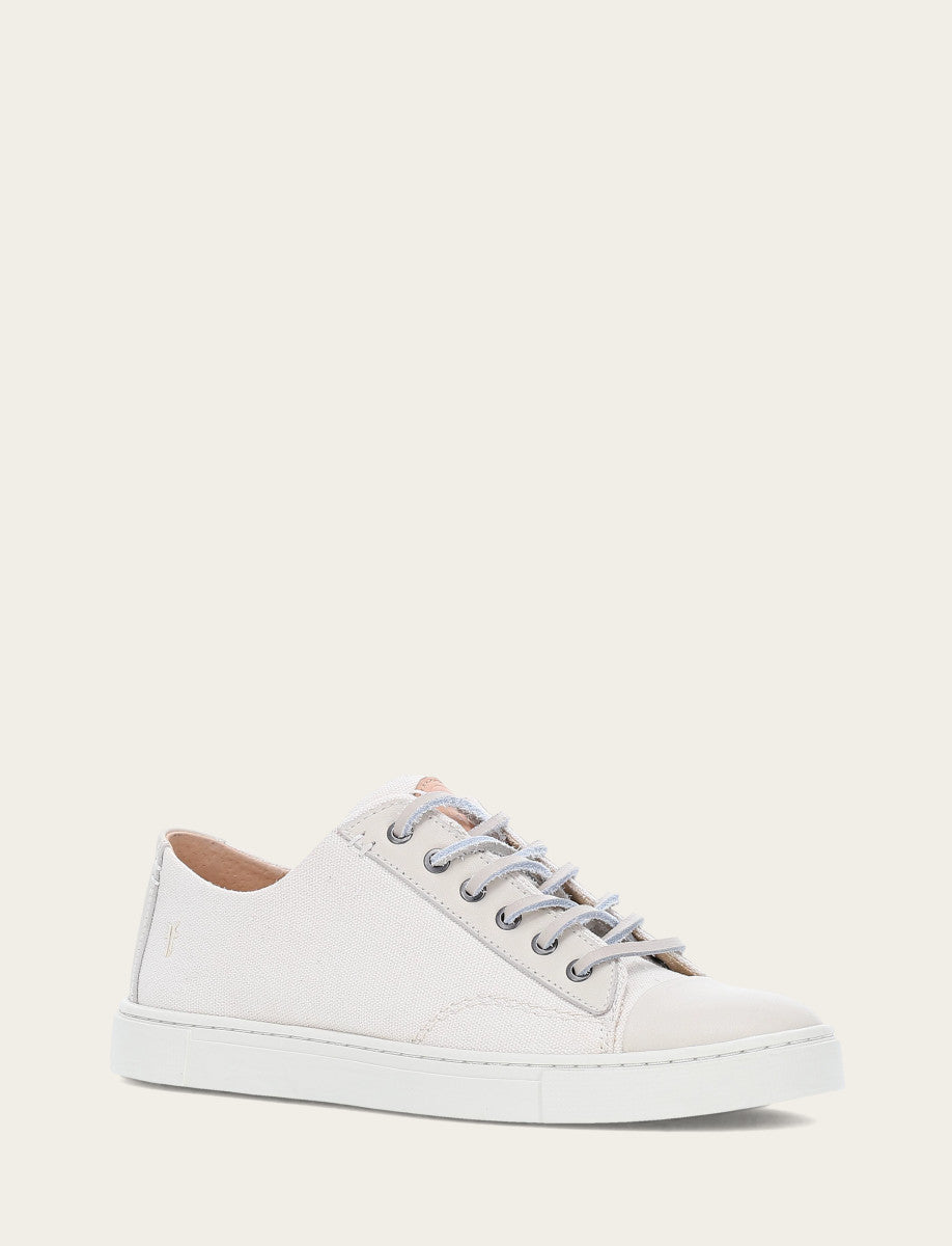 Ivory Sneakers Frye Women's Ivory Ivy Canvas Low Lace Sneakers