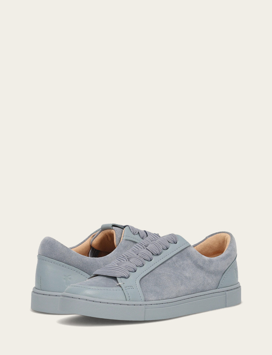 Steel Blue Sneakers Frye Women's Steel Blue Ivy Court Low Lace Sneakers