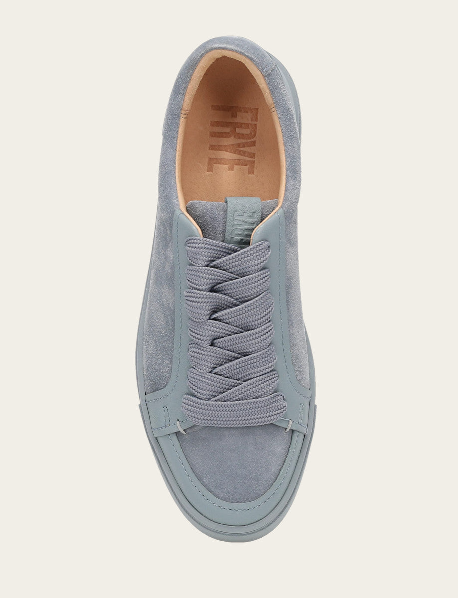 Steel Blue Sneakers Frye Women's Steel Blue Ivy Court Low Lace Sneakers