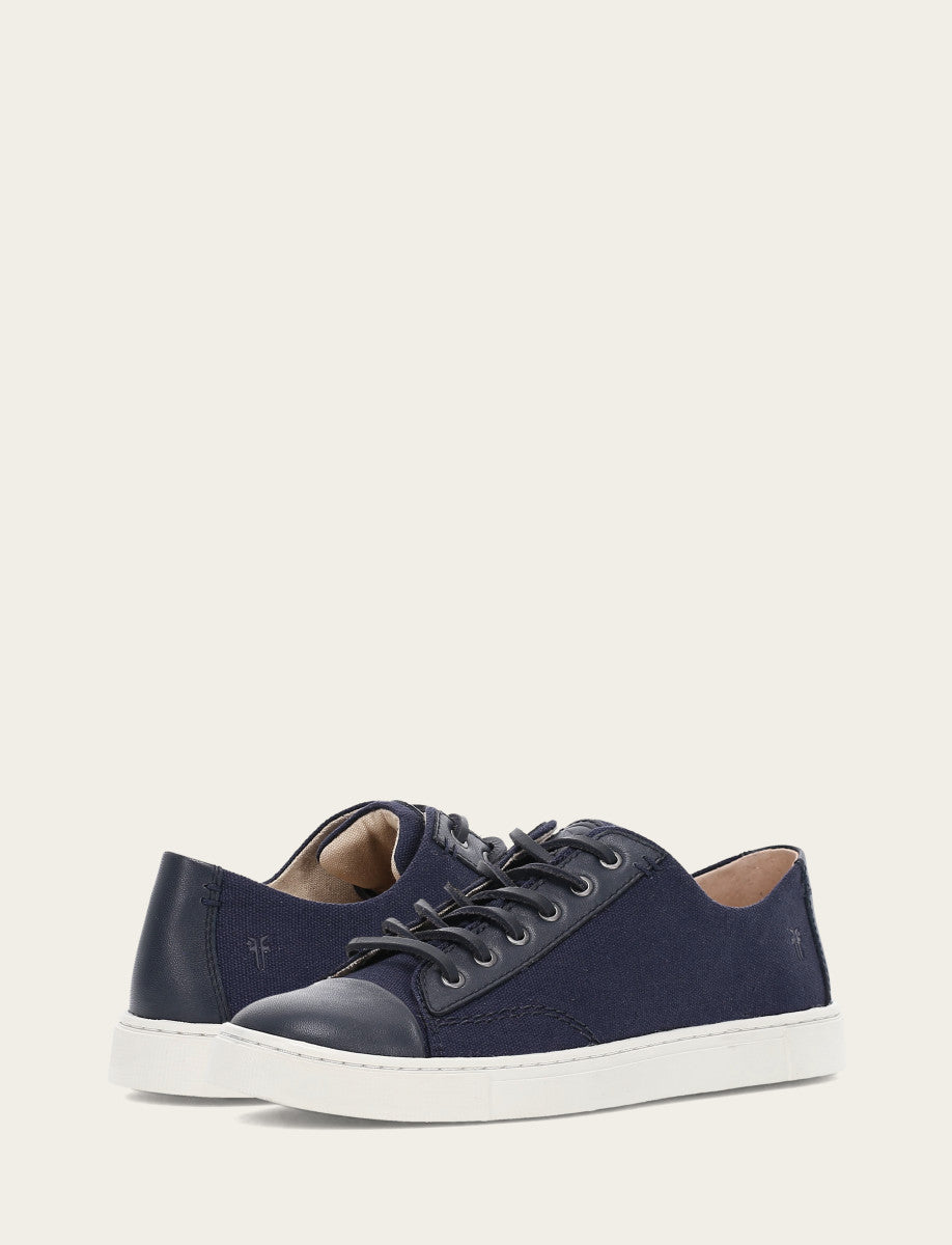 Navy Sneakers Frye Women's Navy Ivy Canvas Low Lace Sneakers