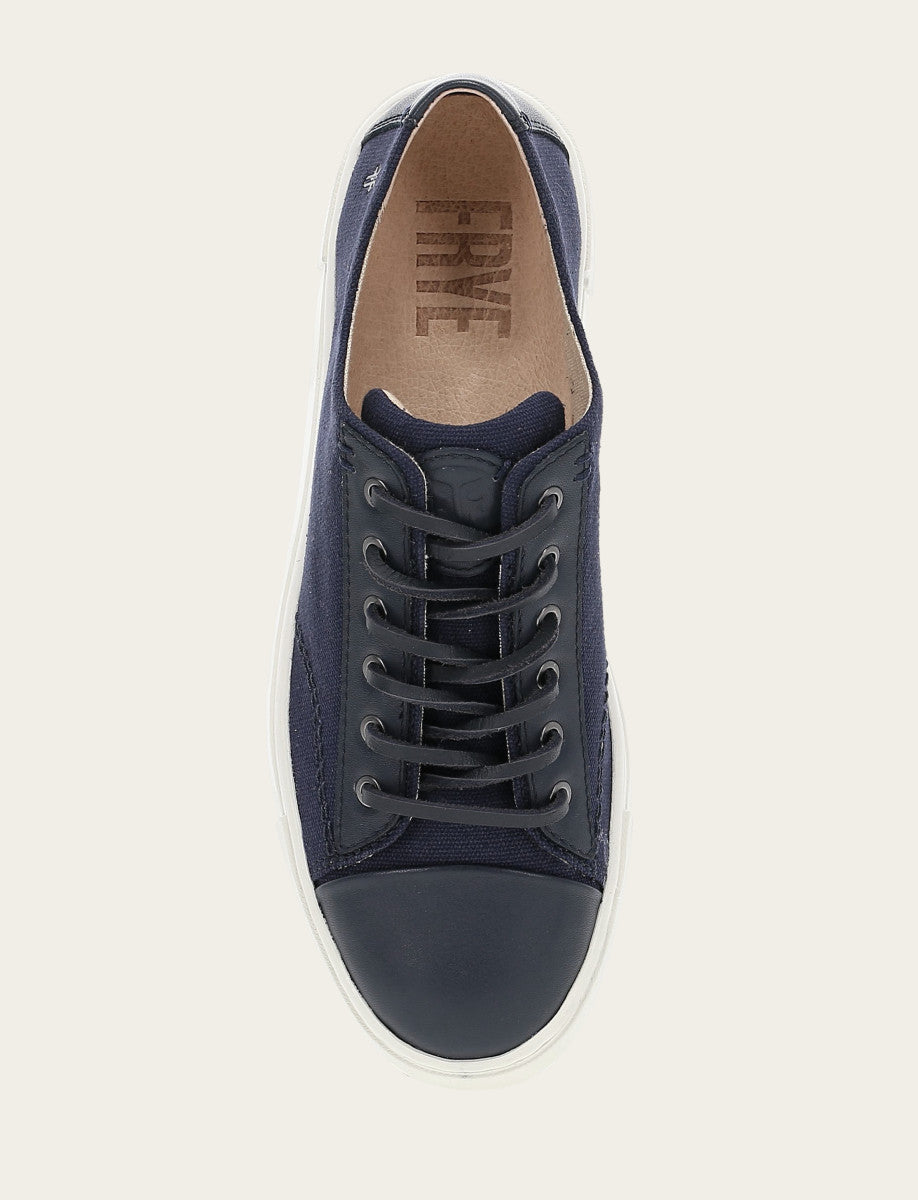 Navy Sneakers Frye Women's Navy Ivy Canvas Low Lace Sneakers