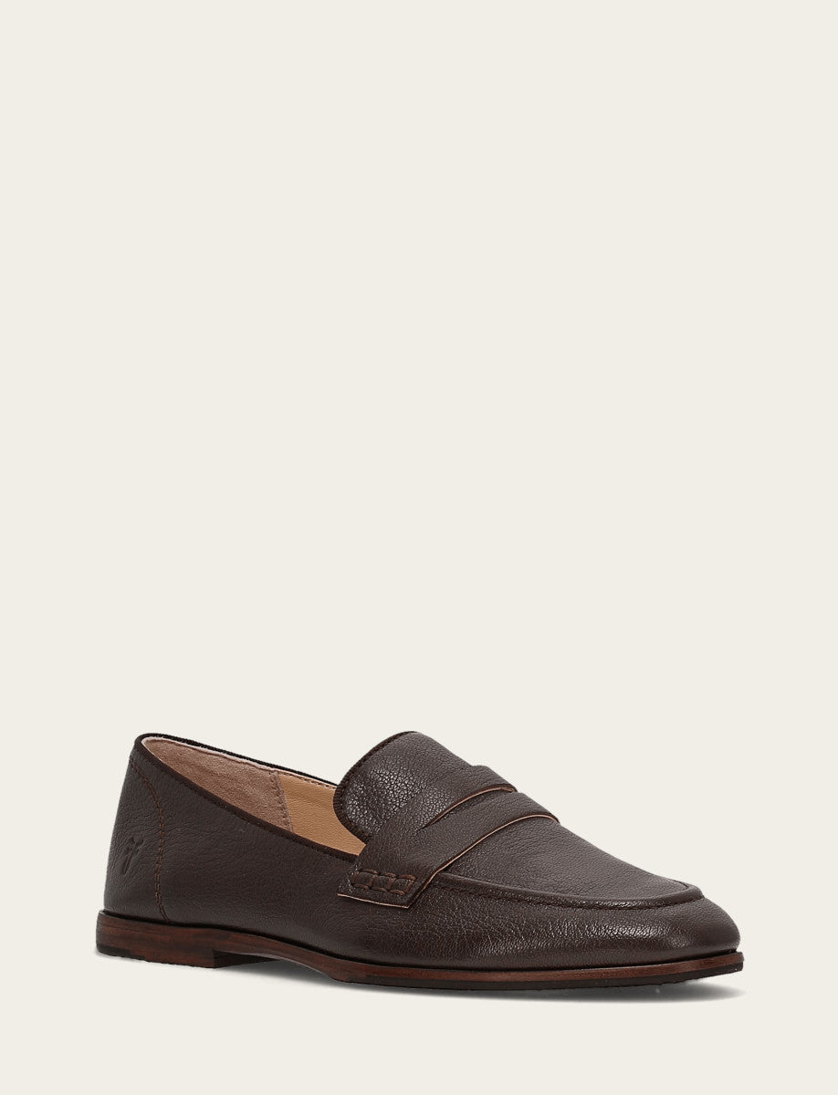 Dark Brown Flats & Mules Frye Women's Dark Brown Faith Loafer