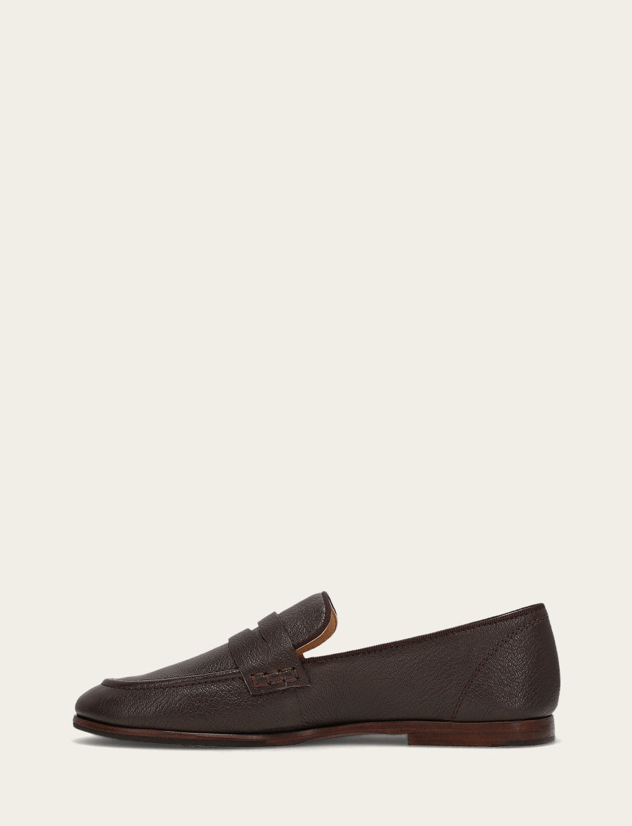 Dark Brown Flats & Mules Frye Women's Dark Brown Faith Loafer