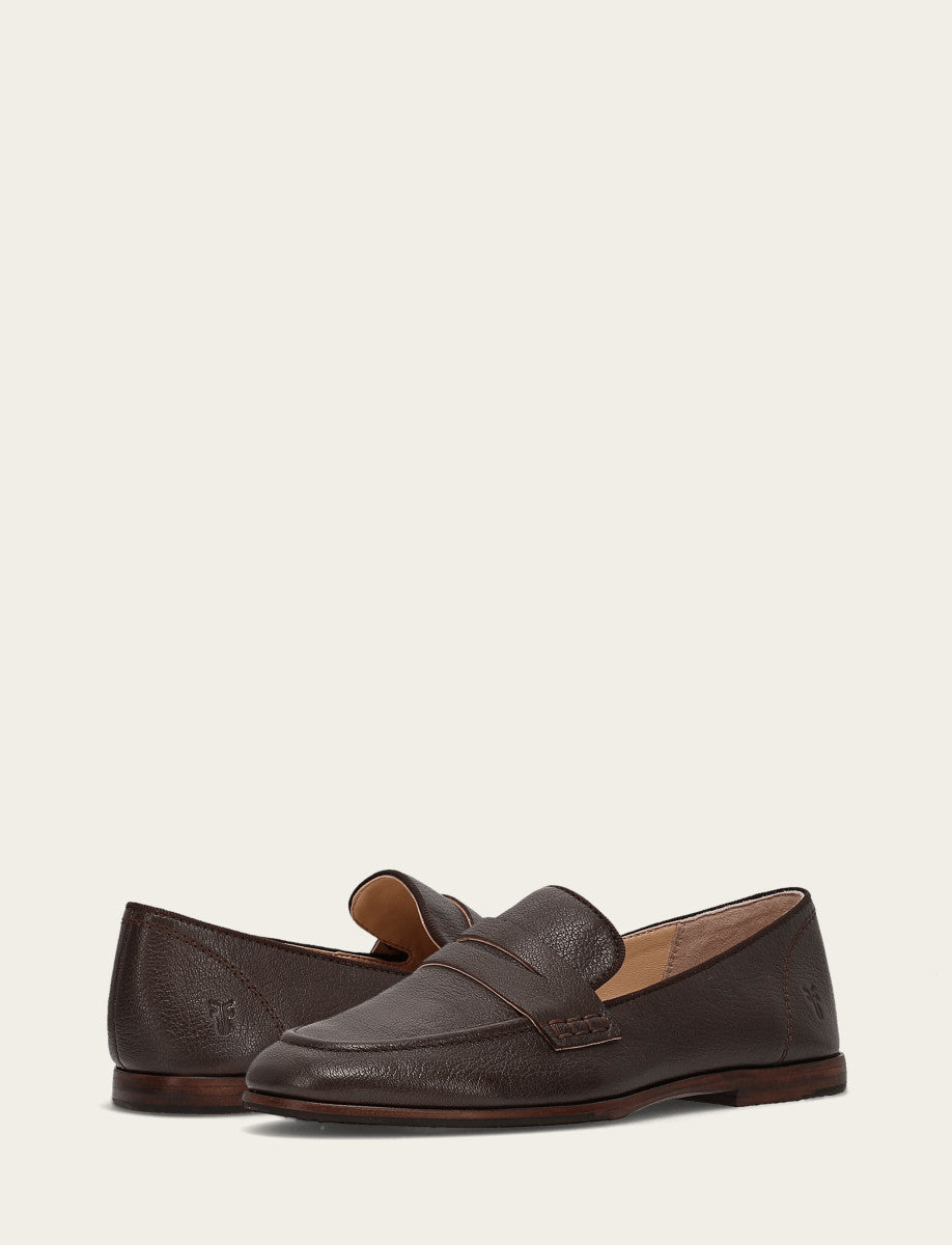 Dark Brown Flats & Mules Frye Women's Dark Brown Faith Loafer