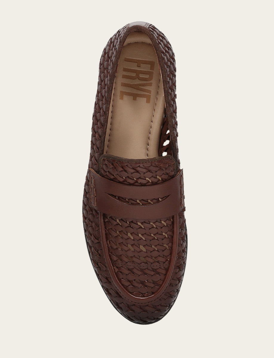 Dark Brown Flats & Mules Frye Faith Woven Loafer