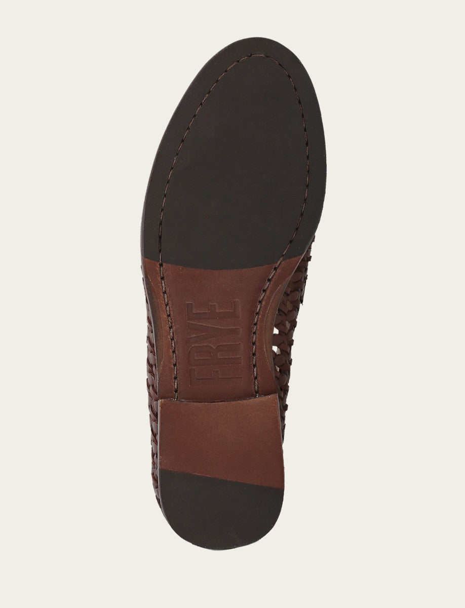 Dark Brown Flats & Mules Frye Faith Woven Loafer