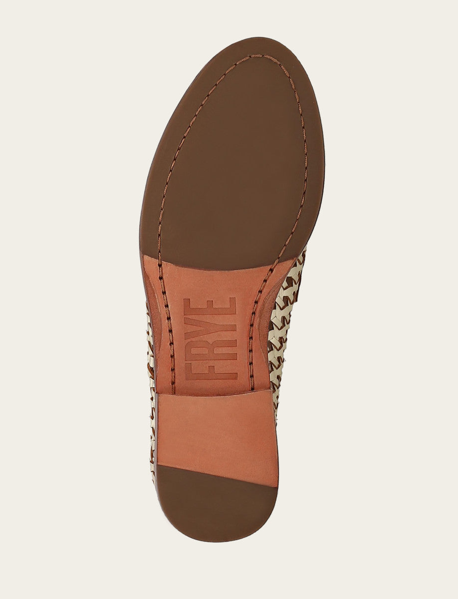 Gold Flats & Mules Frye Faith Woven Loafer