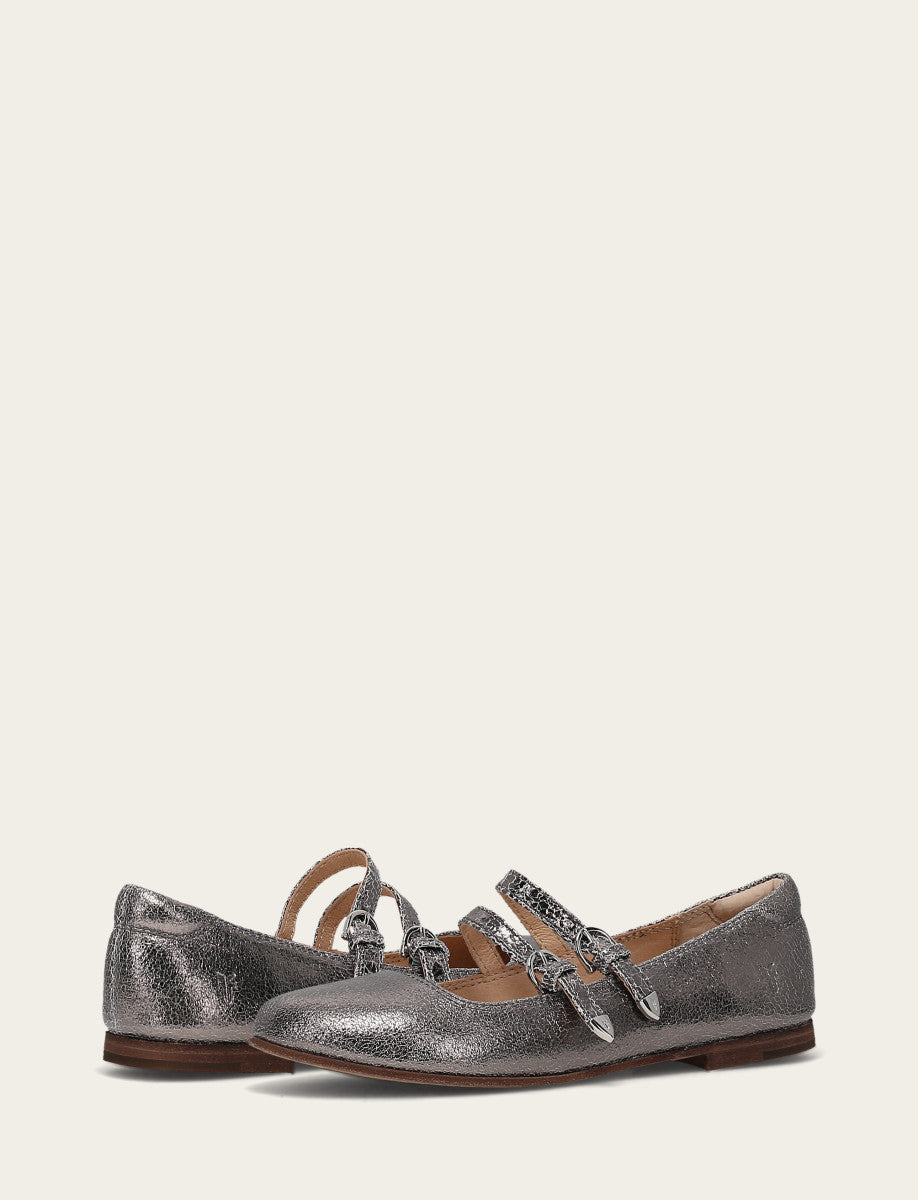 Gunmetal Flats & Mules Frye Carson Multi Mary Jane