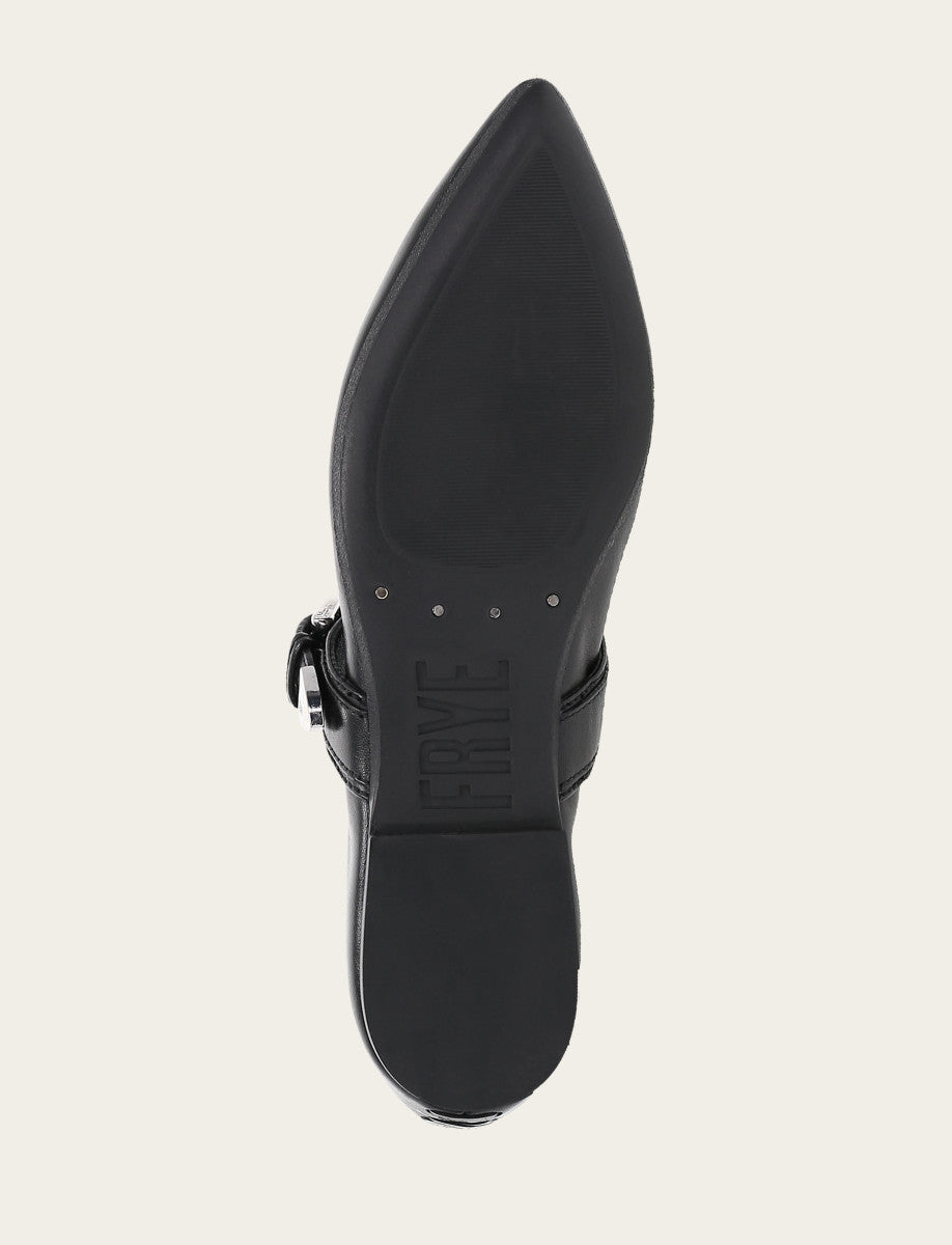 Black Flats & Mules Frye Women's Black Heather Buckle Mary Jane Flats