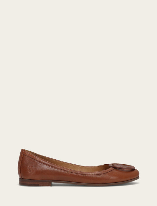 Cinnamon Flats & Mules Frye Women's Cinnamon Carson Logo Ballet Shoe