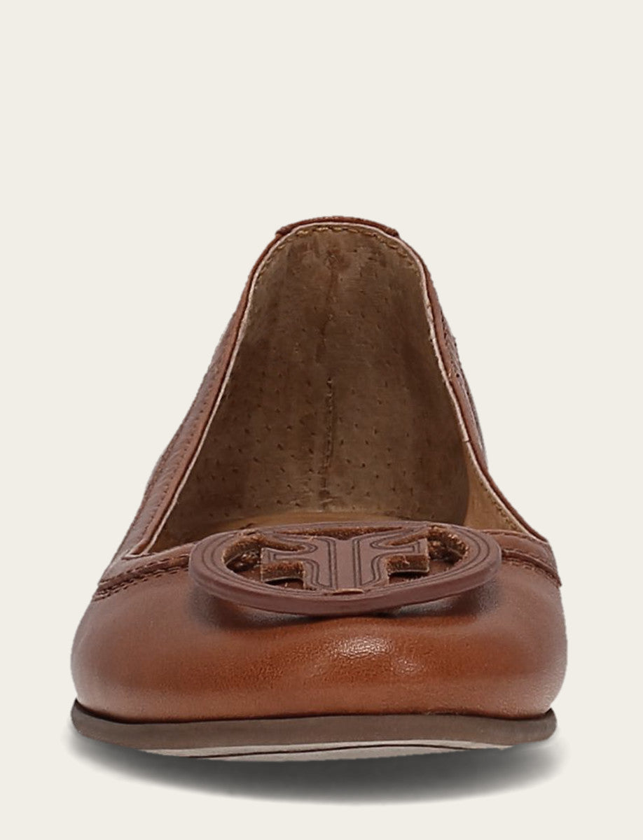 Cinnamon Flats & Mules Frye Women's Cinnamon Carson Logo Ballet Shoe